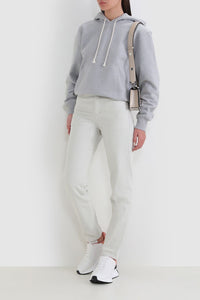 Sneakers avec logo en cuir - White Black Clay