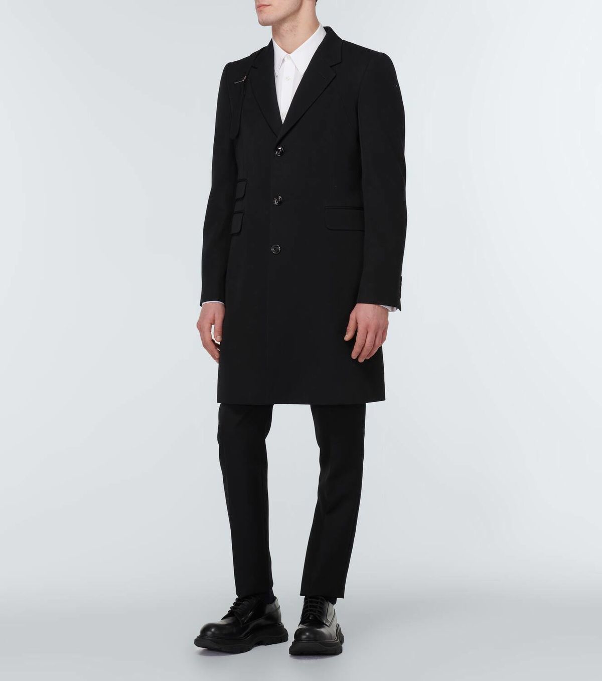 Sneakers à lacets en cuir - Black