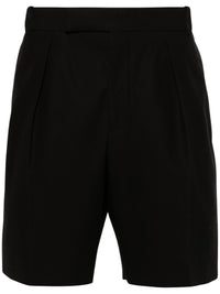 Pantalon avec poches en laine mélangée - Black