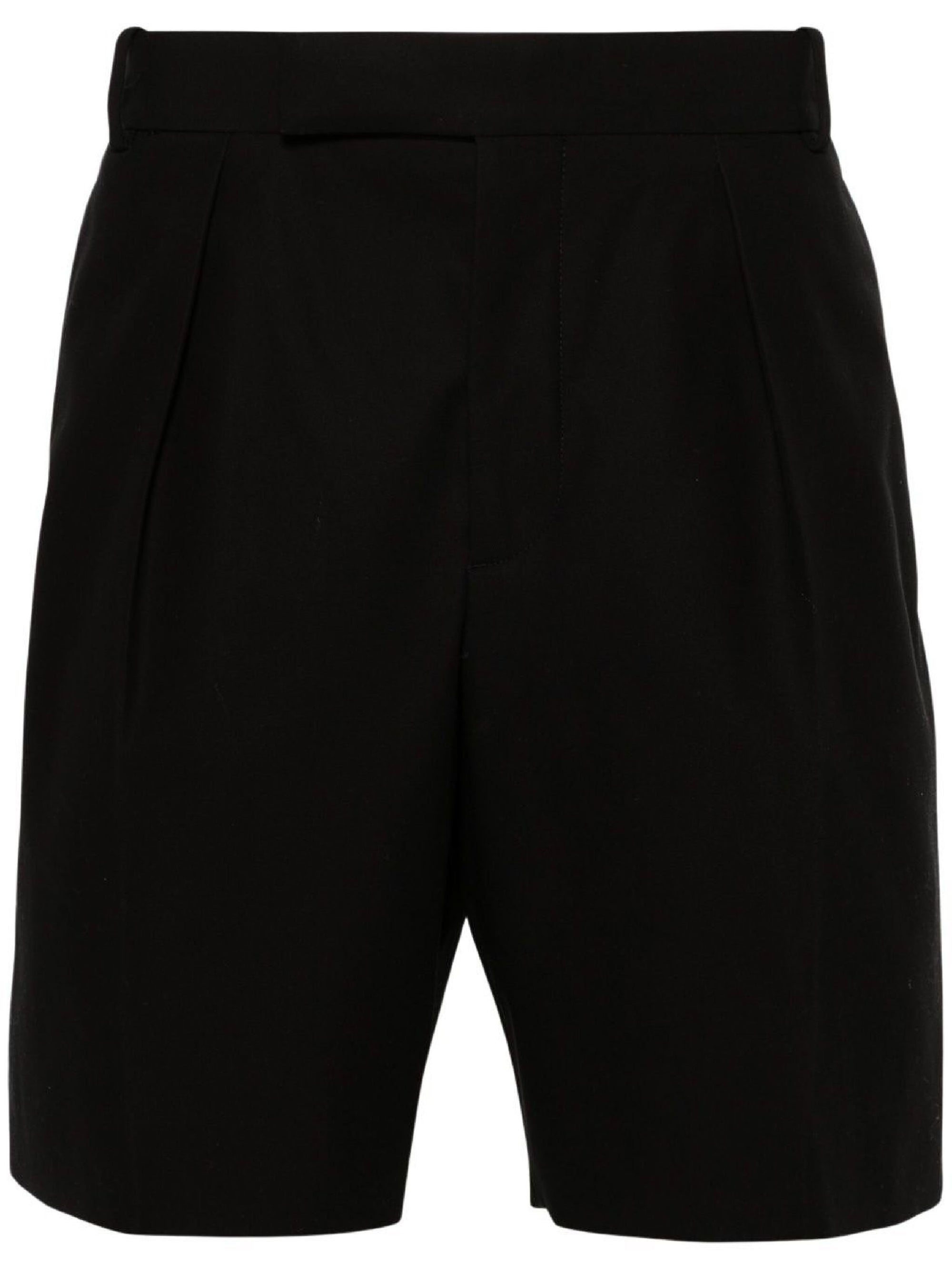 Pantalon avec poches en laine mélangée - Black