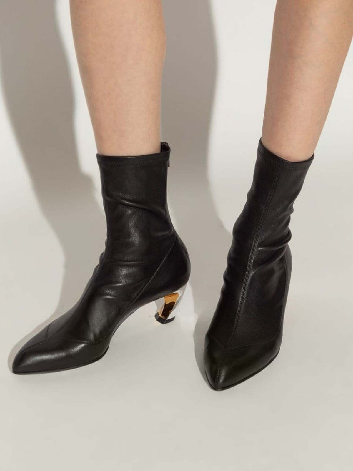 Bottines Armadillo 55 en cuir - Black Silver Gold