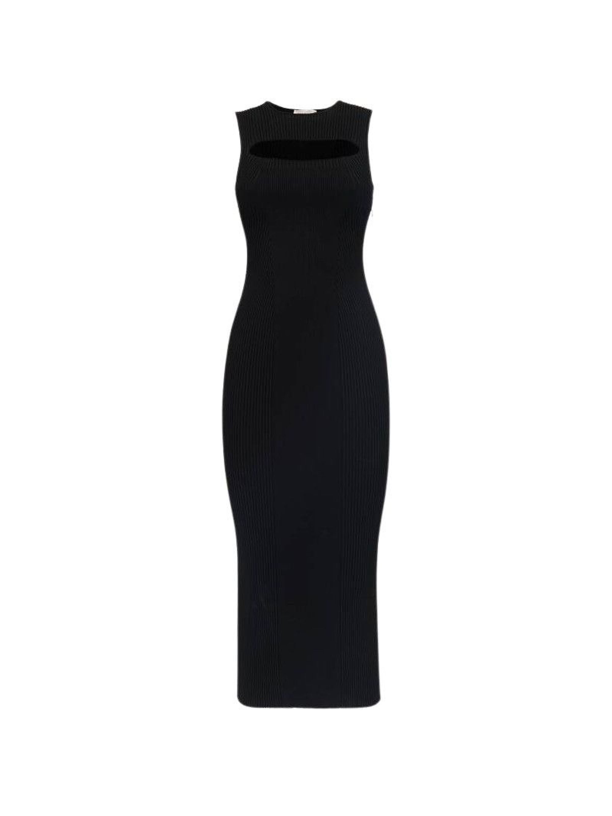 Robe midi fendue - Black