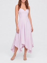 Robe asymétrique à bretelles - Ice Pink