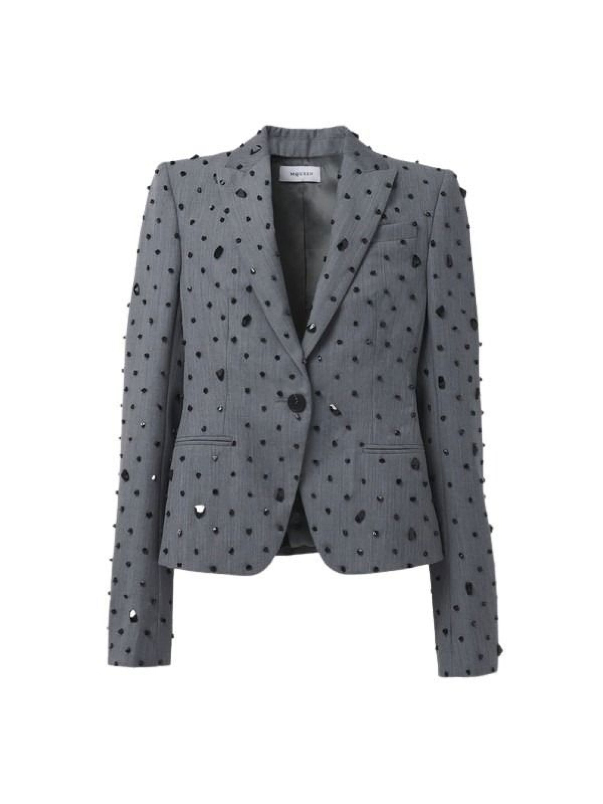 Veste à double boutonnage en laine - Grey Melange