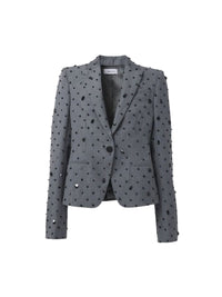 Blazer à double boutonnage en laine - Grey Melange