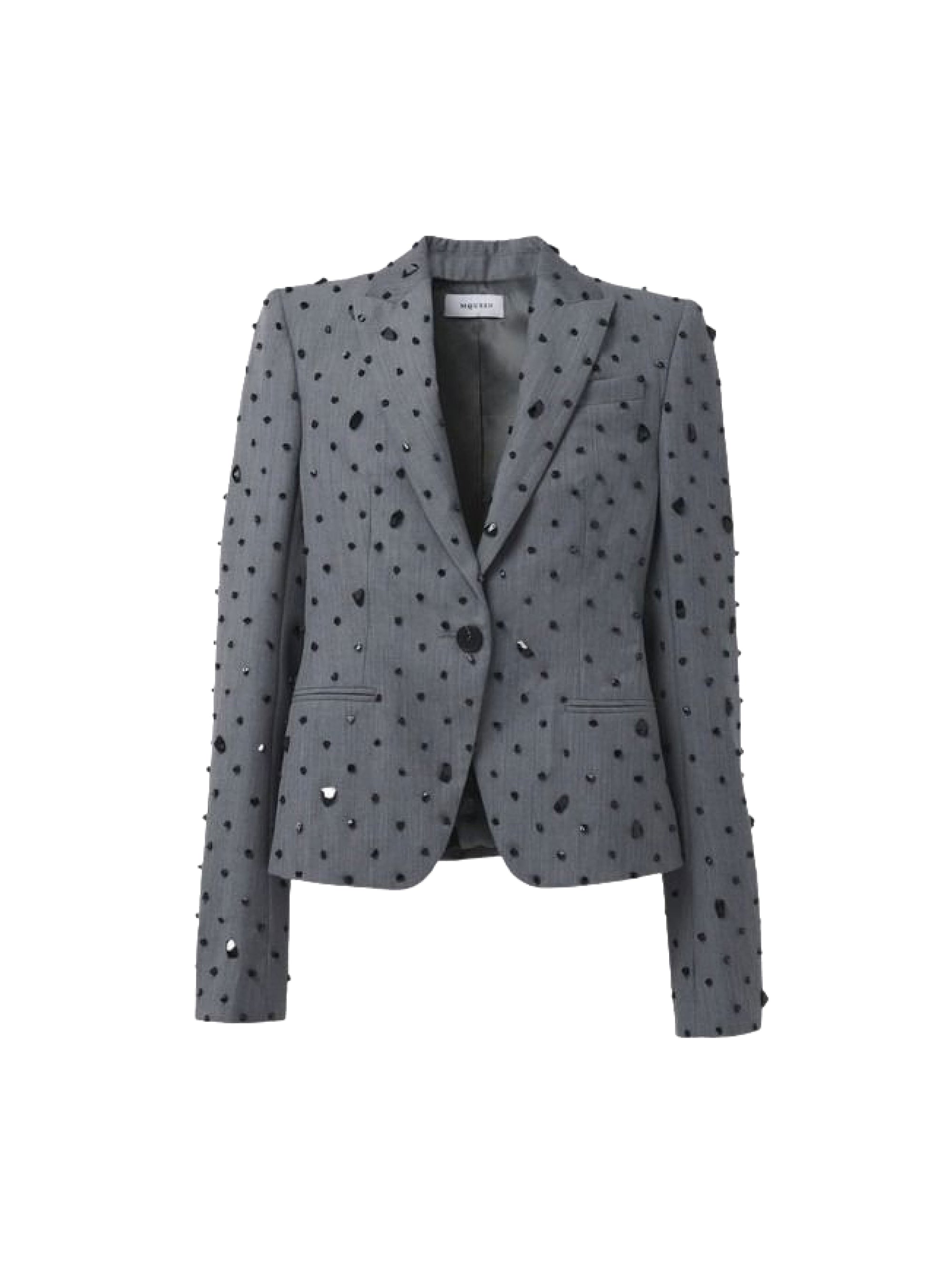 Blazer à double boutonnage en laine - Grey Melange