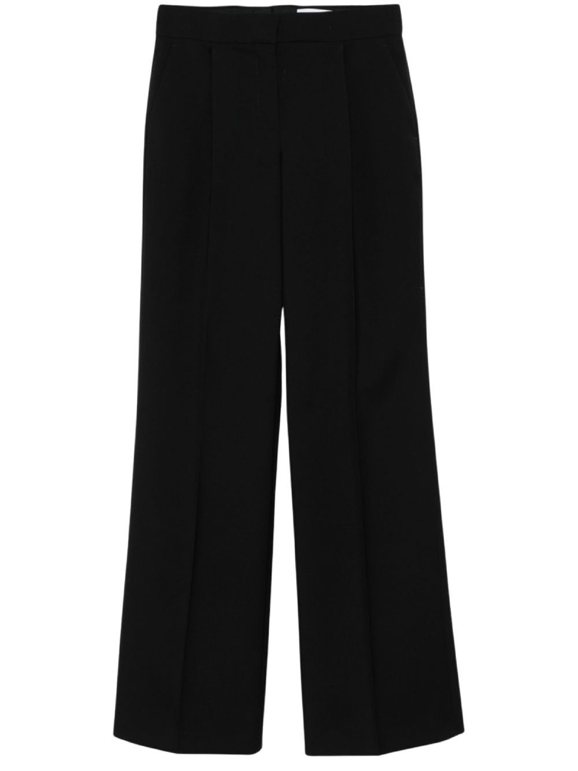 Pantalon taille basse en laine - Black