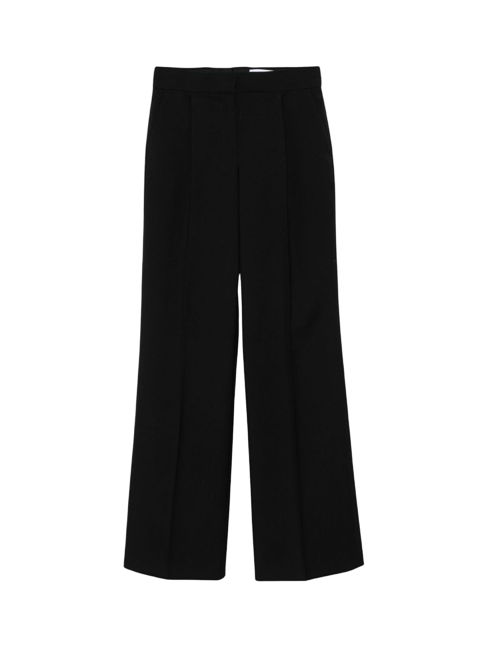 Pantalon taille basse en laine - Black