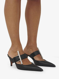 Mules avec logo 70 en cuir - Black