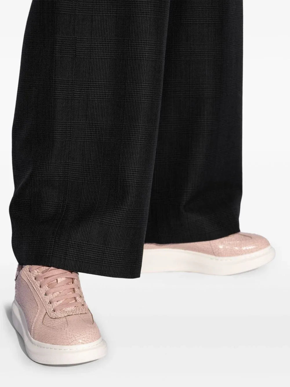 Sneakers avec logo en cuir - Pink