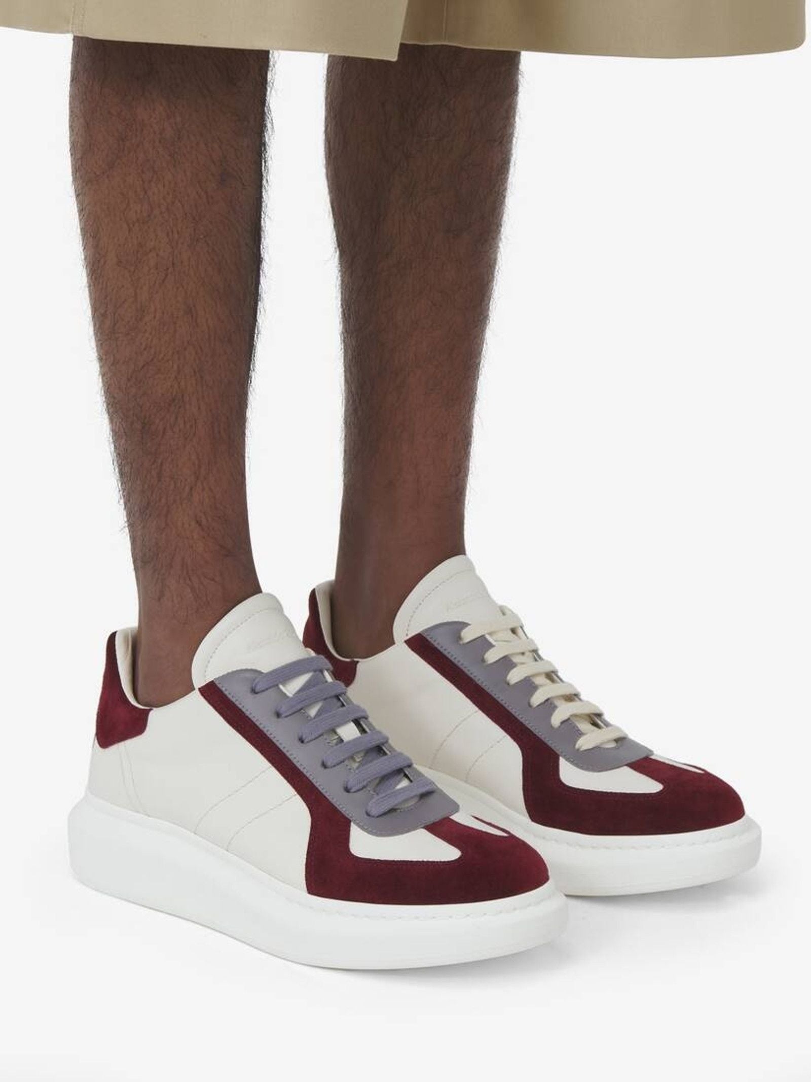 Sneakers avec logo en cuir - Off White Rumba Grey