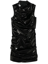 Robe courte froncée - Black