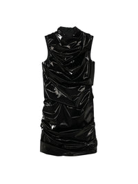 Robe courte froncée - Black