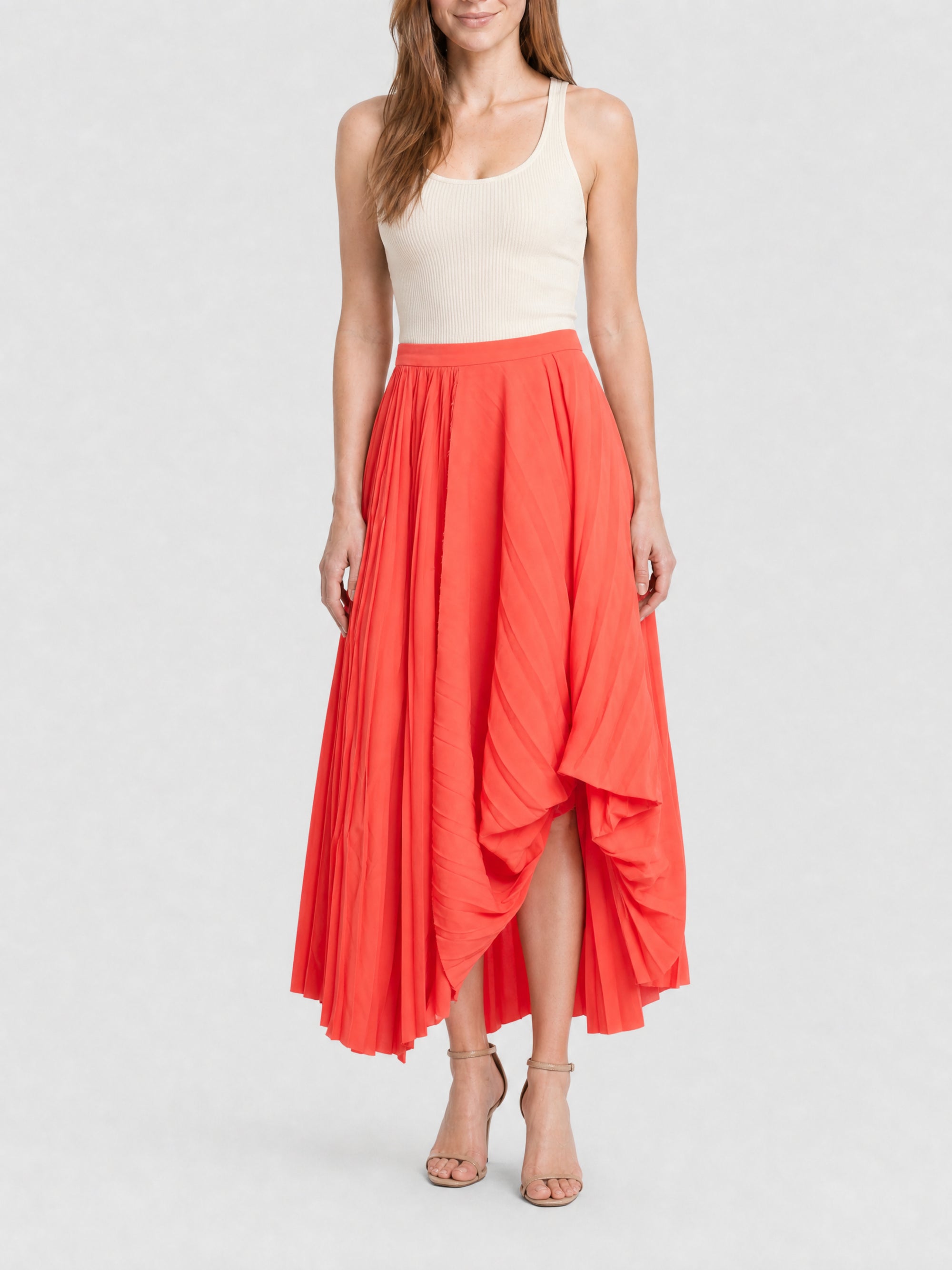 Jupe asymétrique - Coral