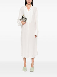 Robe chemise midi en soie - Soft White