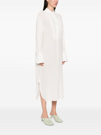 Robe chemise midi en soie - Soft White