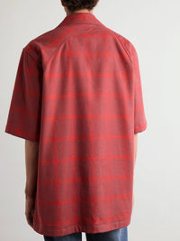 Chemise imprimée à manches courtes - Bordeaux Red