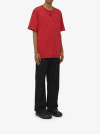 Embroidered T-shirt - Bordeaux Red