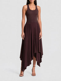Jupe asymétrique plissée - Burgundy