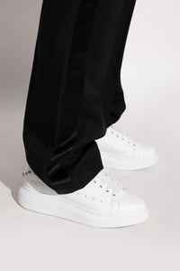 Sneakers avec logo en cuir - White Silver
