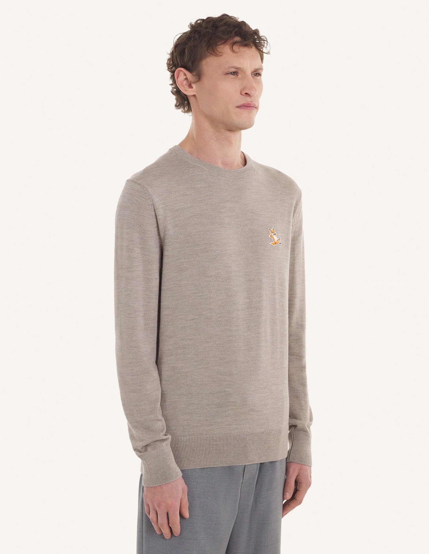 Chillax Merino Regular Jumper - Beige Melange