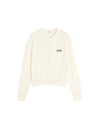Cardigan Double Fox Head en laine - Angel Wing