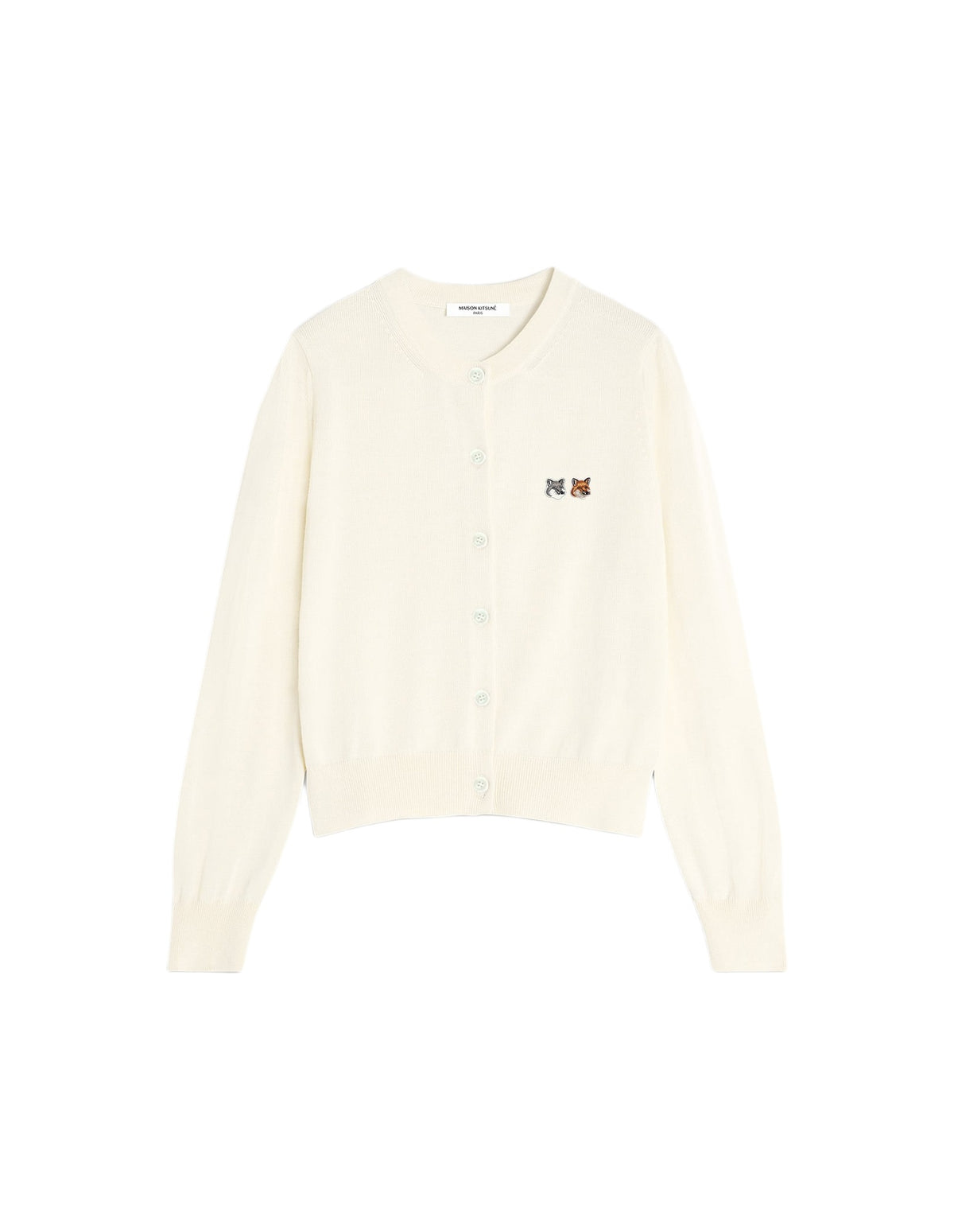 Cardigan Double Fox Head en laine - Angel Wing