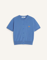 Baby Fox Fine Merino Short Sleeve Cardigan - Dutch Blue
