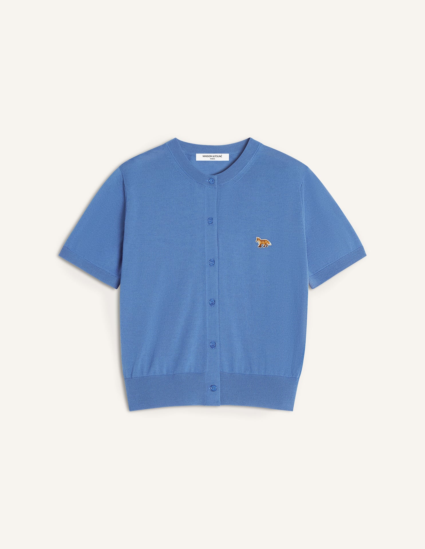 Baby Fox Fine Merino Short Sleeve Cardigan - Dutch Blue