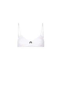 Brassière Moon en coton côtelé - White