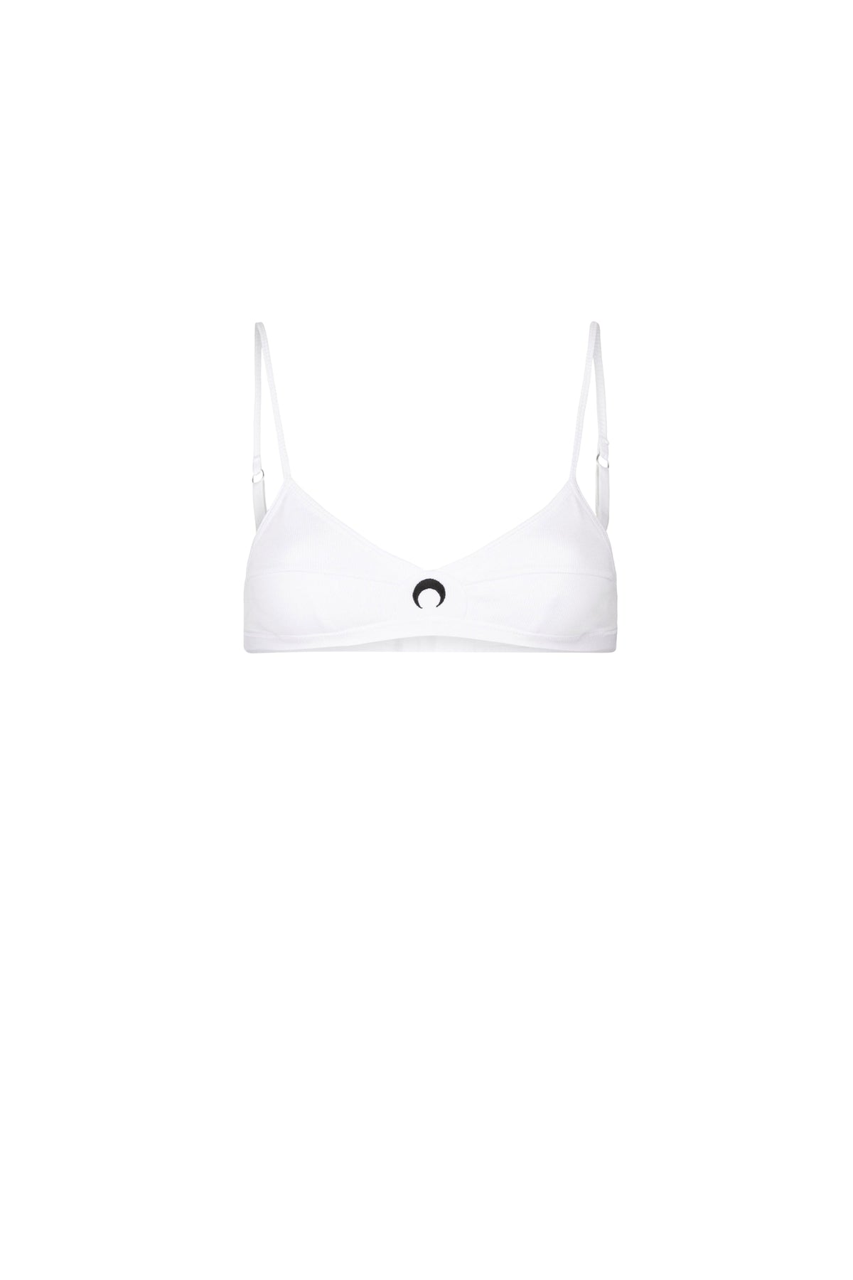 Brassière Moon en coton côtelé - White