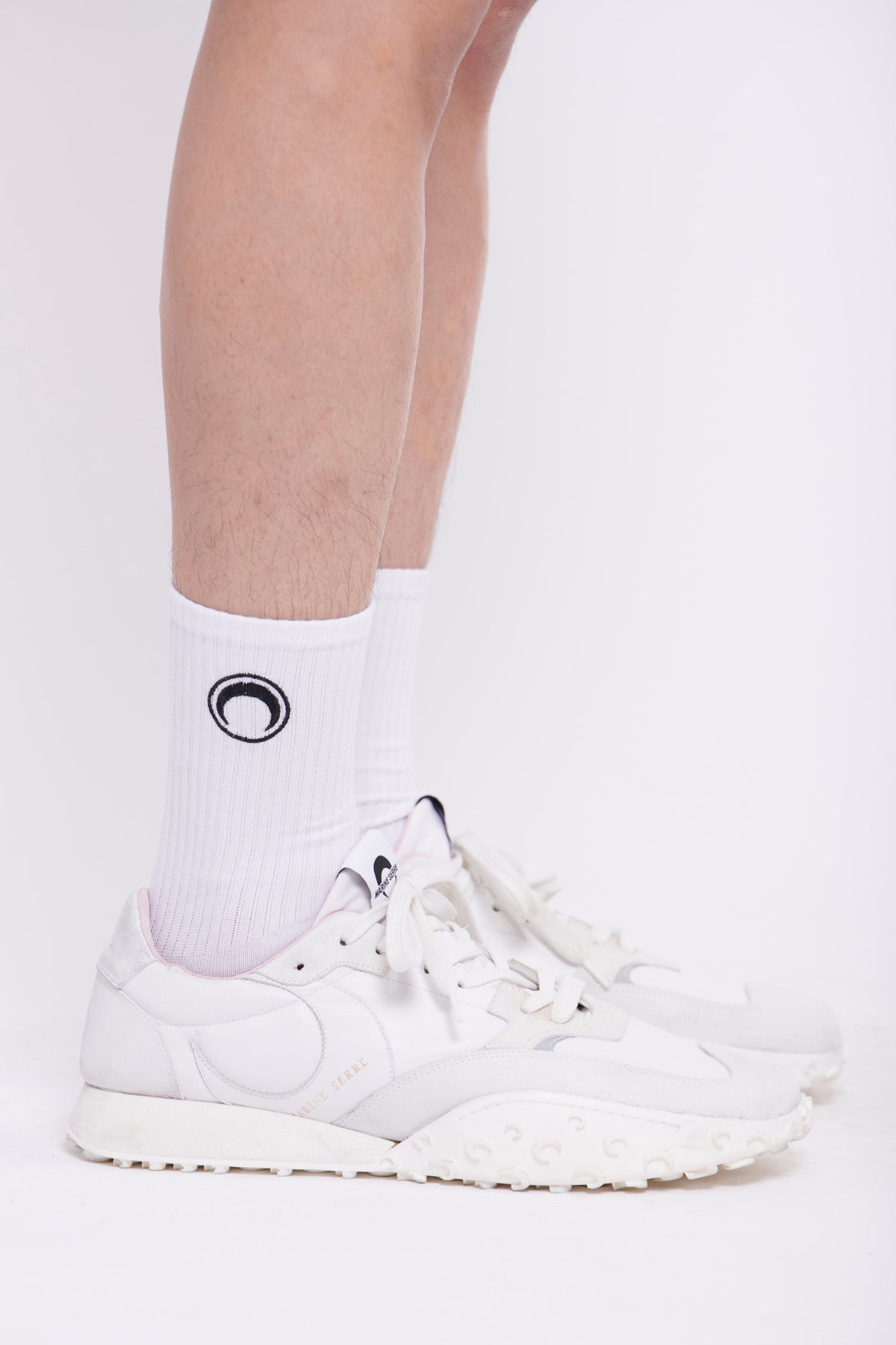Chaussettes mi-hautes en coton - White