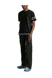T-shirt coupe large - Black With White