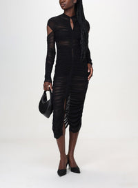 BLACK // black mini smooth spiral curve 02