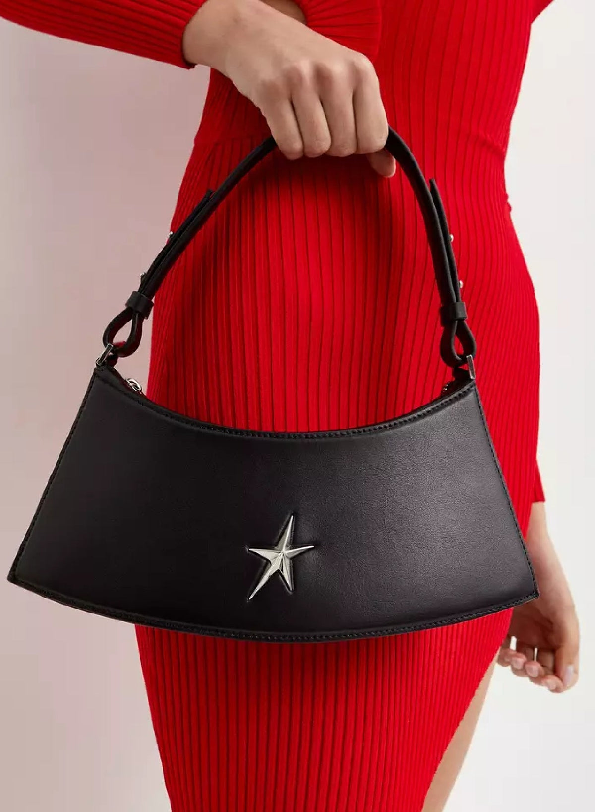 BLACK // black leather zenith bag