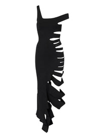BLACK // black bandage knit dress