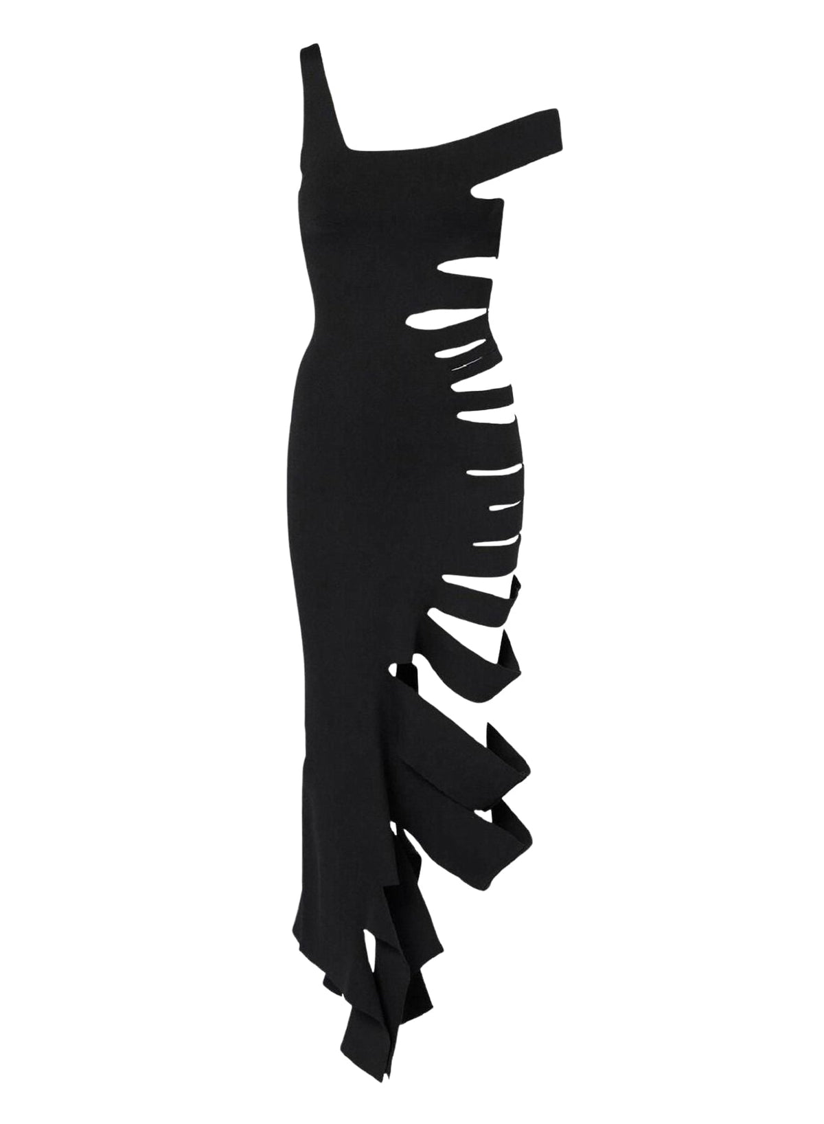 BLACK // black bandage knit dress