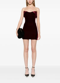 BLOOD RED // blood red velvet and satin mini dress