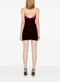 BLOOD RED // blood red velvet and satin mini dress