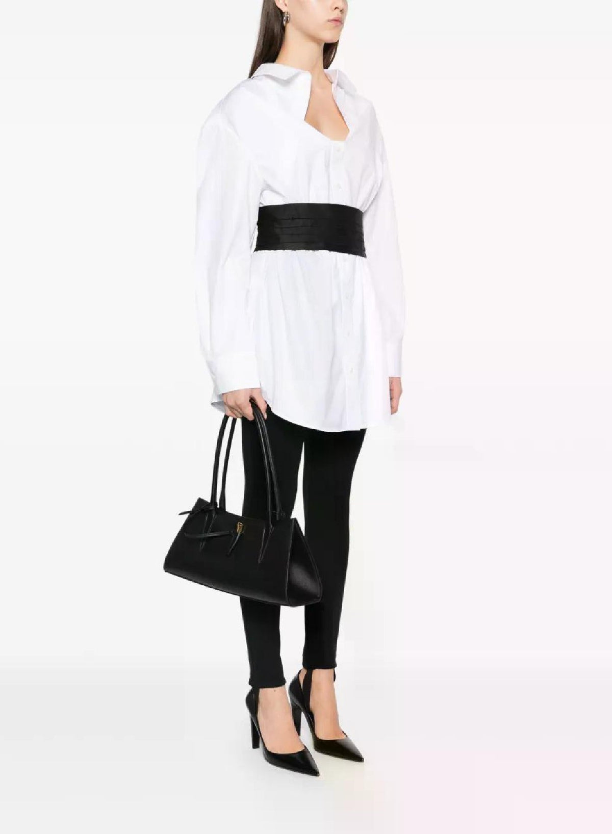 Petit sac Fang en cuir - Black