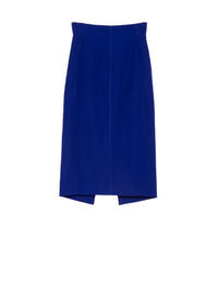ULTRABLUE // blue buckled tailored skirt
