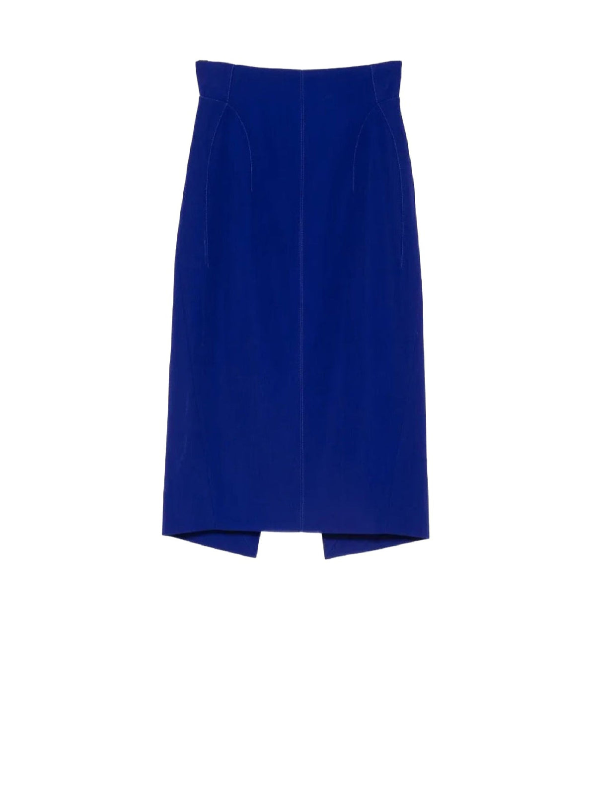 ULTRABLUE // blue buckled tailored skirt