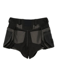 BLACK / GREY // grey technical fabric cargo shorts