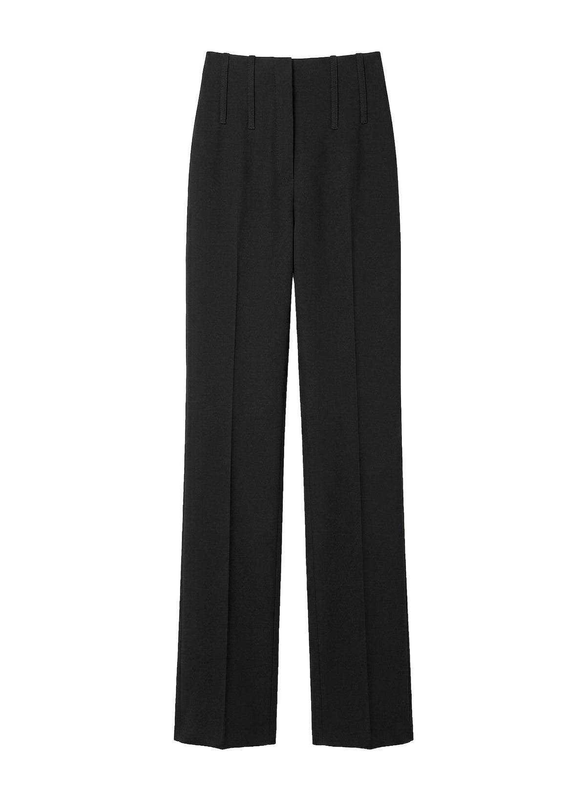 BLACK // black straight boned pants