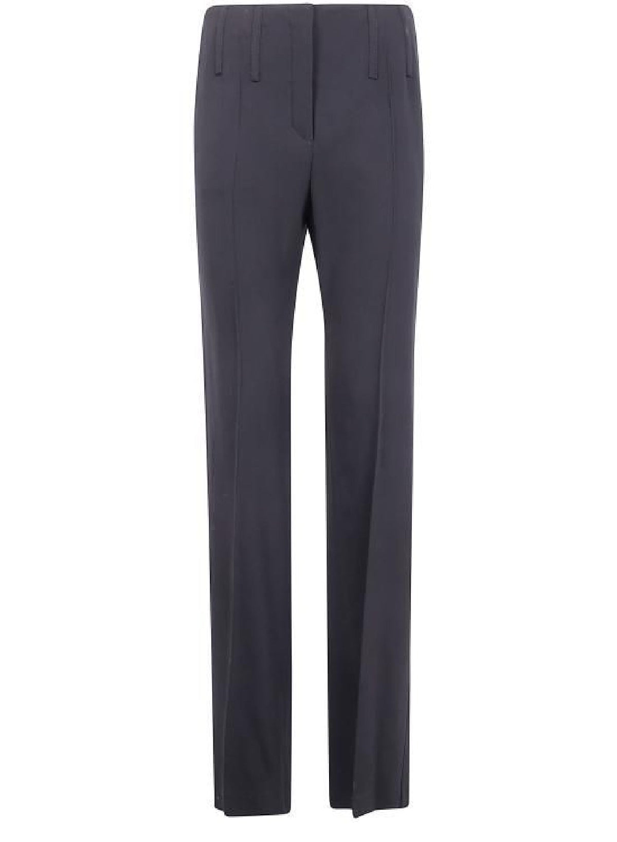 BLACK // black straight boned pants
