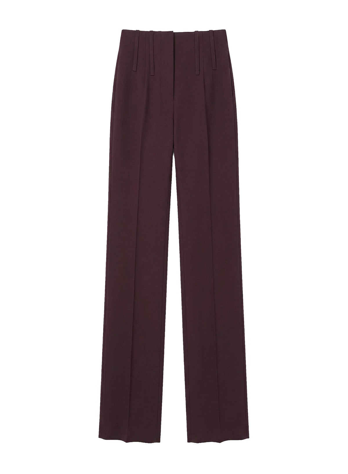 DARK PLUM // burgundy straight boned pants