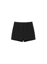 BLACK // black tailored boned shorts