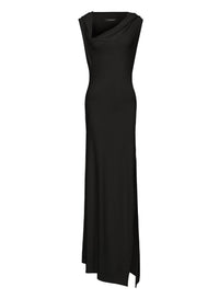 BLACK // black hooded sleeveless gown