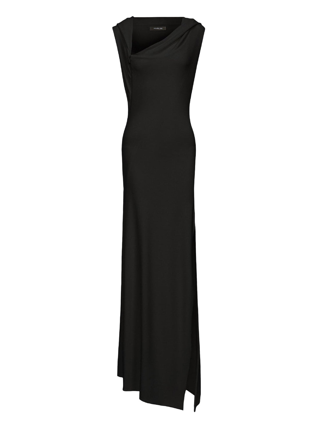 BLACK // black hooded sleeveless gown