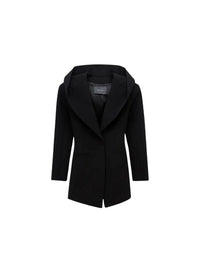 BLACK // black hooded tailored jacket